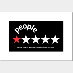 People one star fucking nightmare : Newest funny sarcastic people one star design Posters and Art